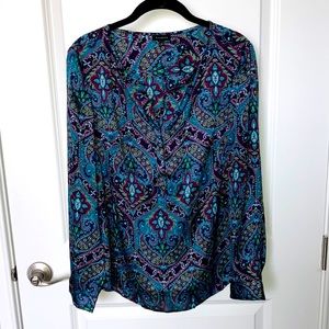 Talbots paisley blouse